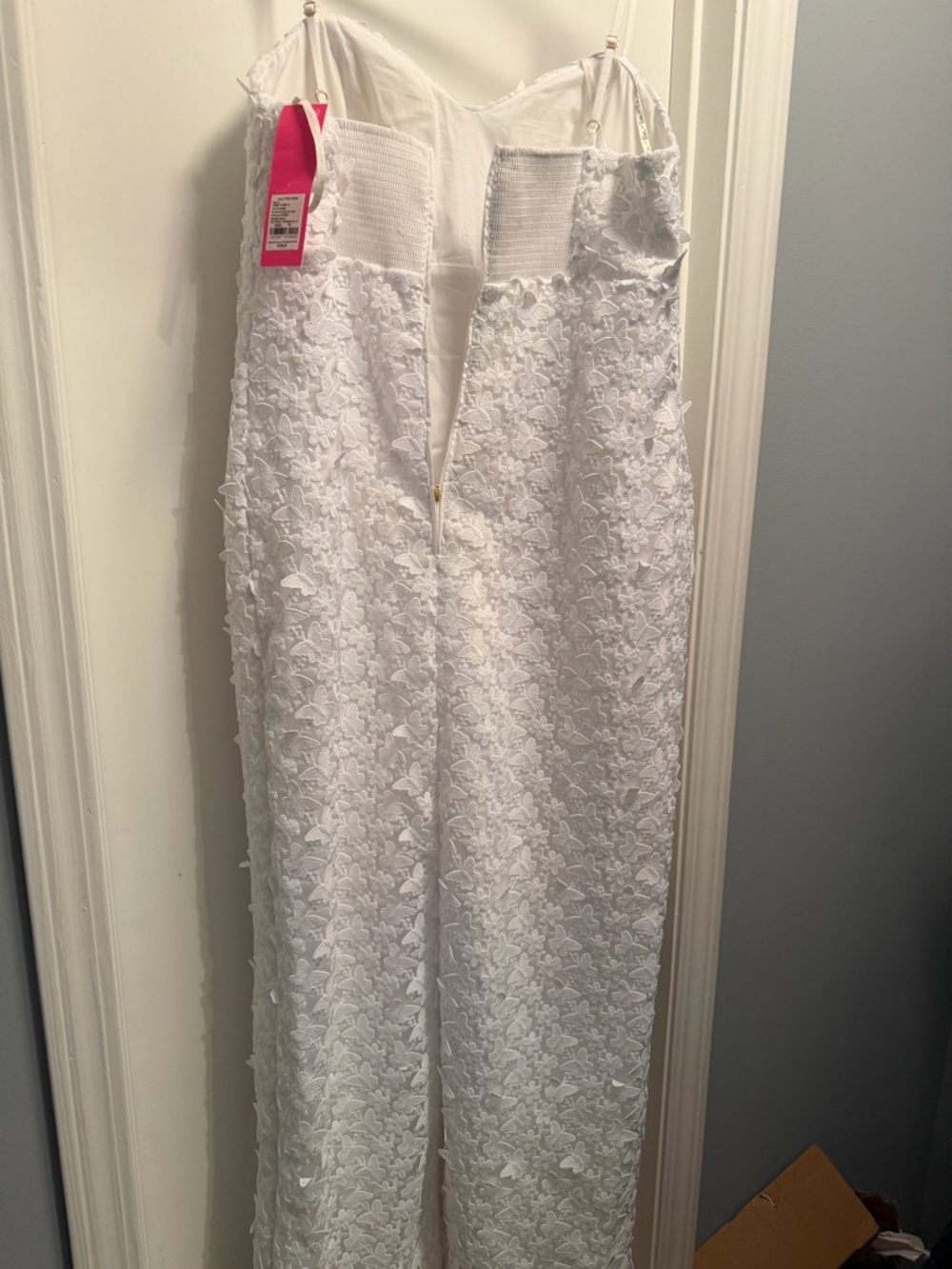 Lilly Pulitzer White Strapless Lace Maxi Dress - Picture 4 of 5